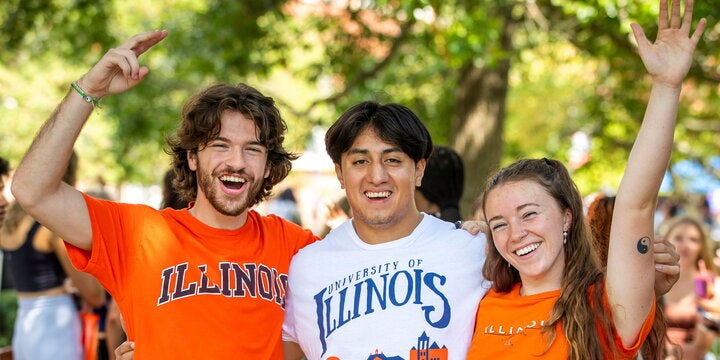 Students on quad day