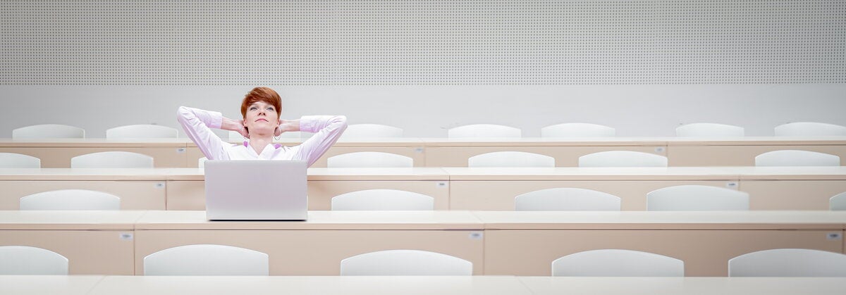 Student in classroom
