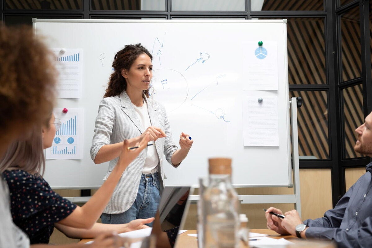 Woman in meeting
