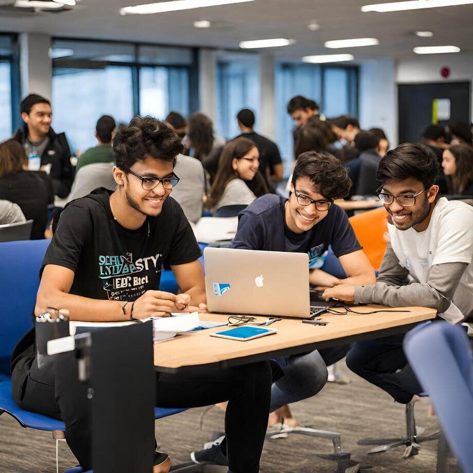 University students at a data event