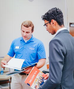 Recruiters at career forum